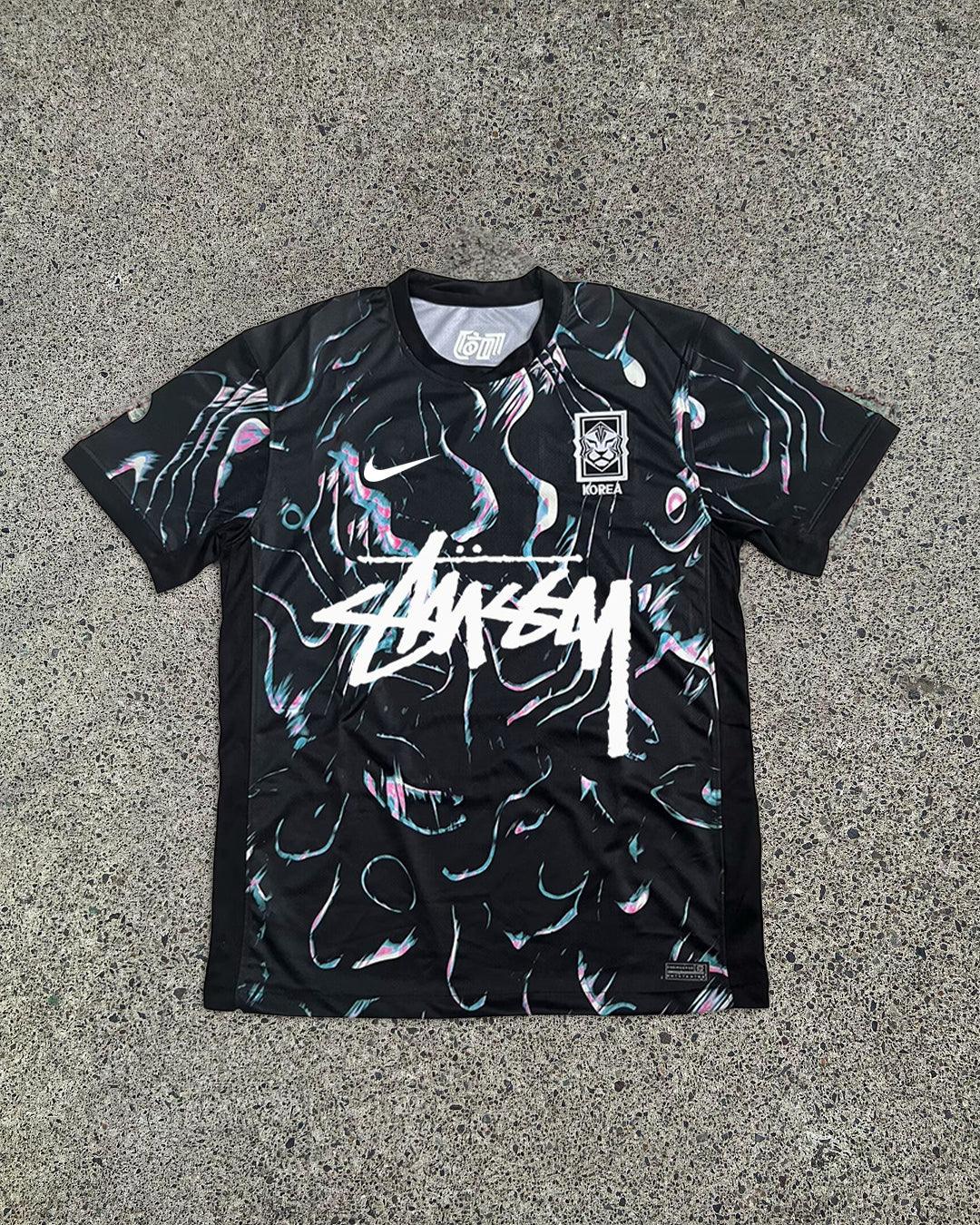 Korea x Stussy Special Edition Black Football Shirt