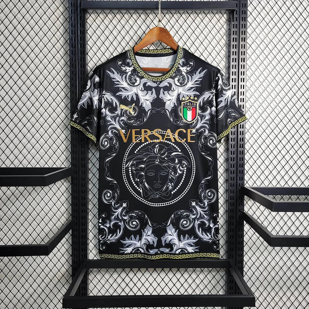 Italy × Versace 23/24 Special Black Shirt